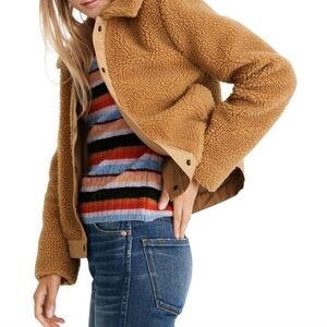 Madewell Cozy Tan Sherpa Teddy Jacket 3XL